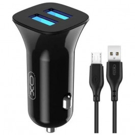   XO TZ10 2USB 12W + MicroUSB Black