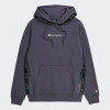 Champion Сіра чоловіча кофта  hooded sweatshirt cha219092-EBN - зображення 4