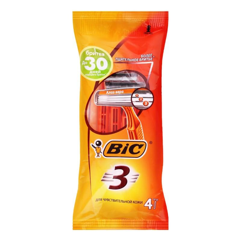 BIC Sensitive 3 Станки для бритья 4 шт. (3086126691862) - зображення 1