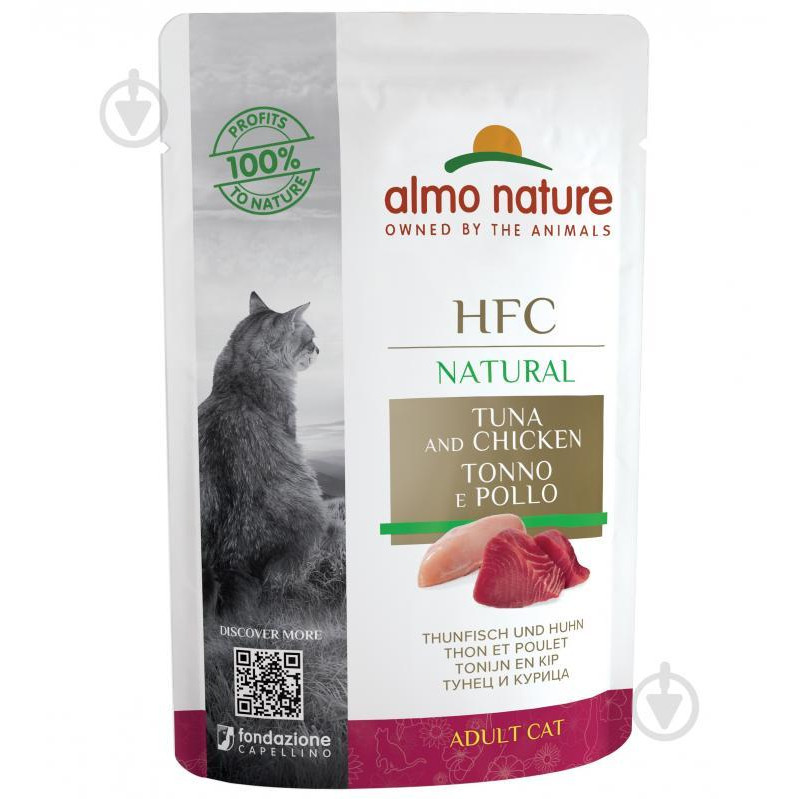 Almo Nature HFC Cat Natural Tuna Chicken 55 г (8001154124422) - зображення 1