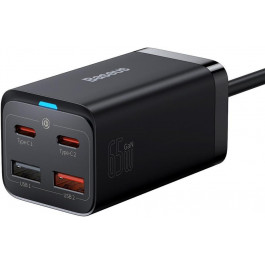   Baseus Wall Charger GaN3 Pro 2xUSB 2xType-C 65W Black with USB-C (CCGP040101)