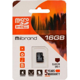   Mibrand 16 GB microSDHC Class 10 UHS-I MICDHU1/16GB