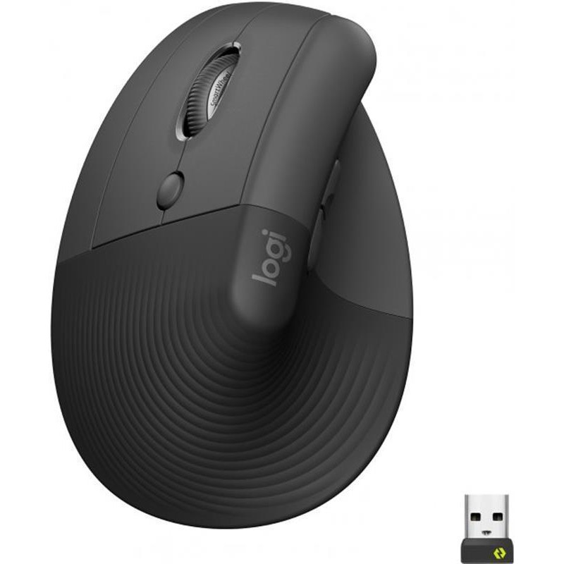 Logitech Lift Left Vertical Ergonomic Wireless/Bluetooth Graphite (910-006474) - зображення 1