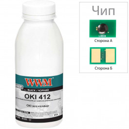   WWM Тонер OKI B412/432/ MB462 250г Black + chip (TC-B412-WWM)