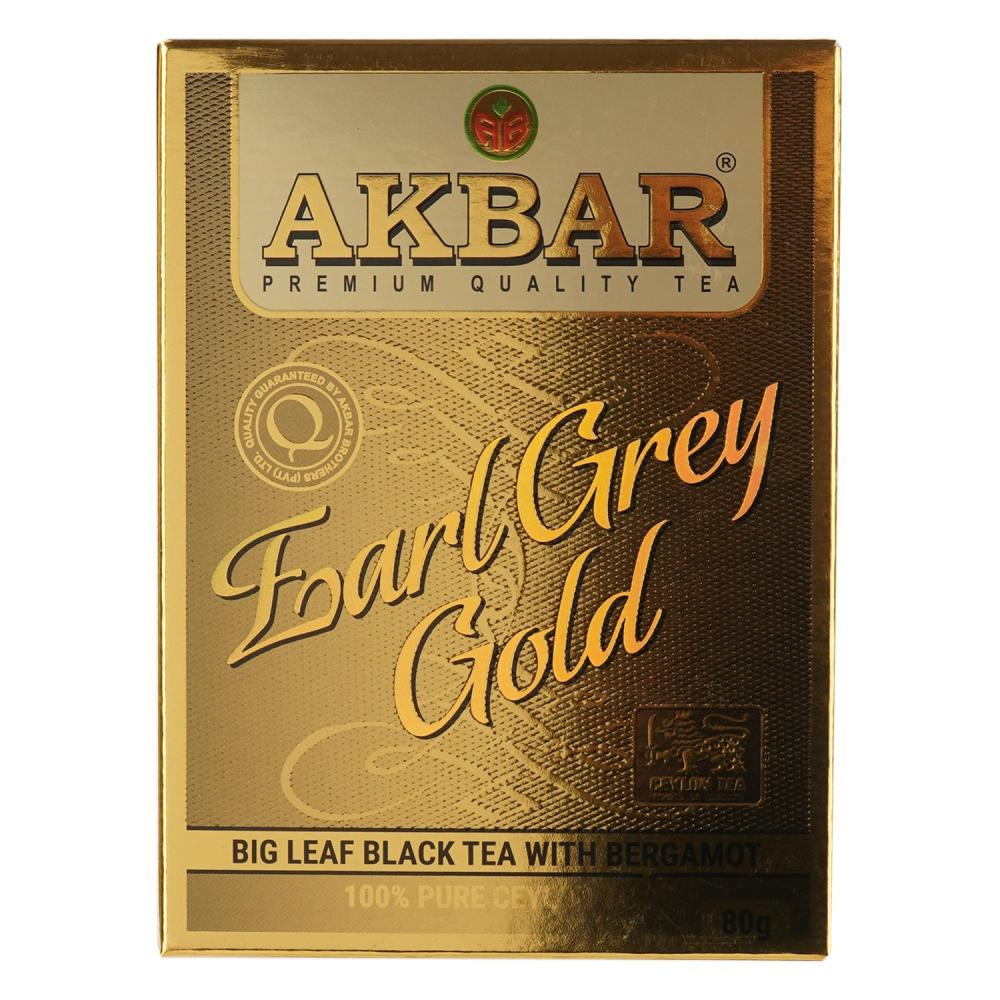 Akbar Чай черный Earl Grey Gold, 80 г (5014176012625) - зображення 1