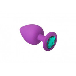   Crystal Анальная пробка Crystal Purple Silicone Emerald S сиреневая 7,5 см (280578)