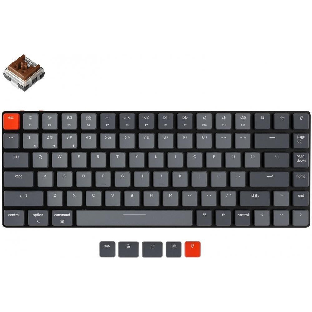 Keychron K3 84 keys, Low Profile Hot-Swap Optical White LED, Brown (K3D3_KEYCHRON) - зображення 1