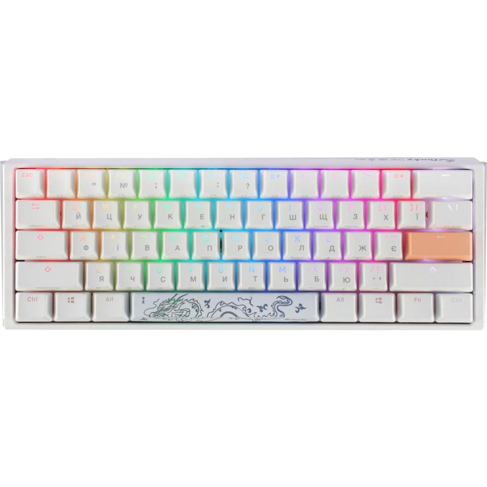 Ducky One 3 Mini Cherry MX Red RGB UA USB White (DKON2161ST-RUAPXPWWWSC1) - зображення 1