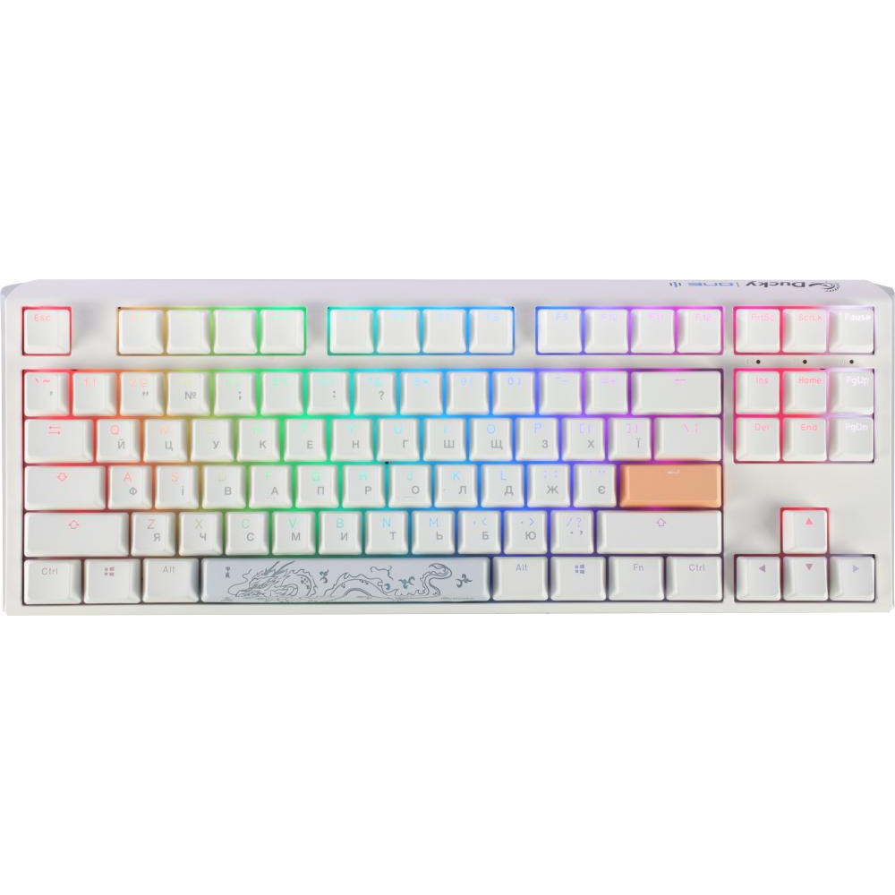 Ducky One 3 TKL Cherry MX Brown RGB UA USB White (DKON2187ST-BUAPXPWWWSC1) - зображення 1