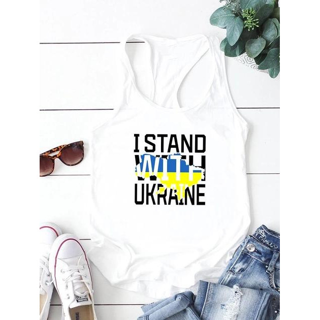 Love&Live Майка жіноча  I stand with Ukraine LLP03833 XXL Біла (LL2000000470870) - зображення 1