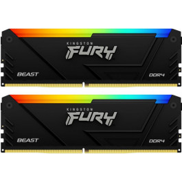   Kingston FURY 16 GB (2x8GB) DDR4 3733 MHz Beast RGB (KF437C19BB2AK2/16)