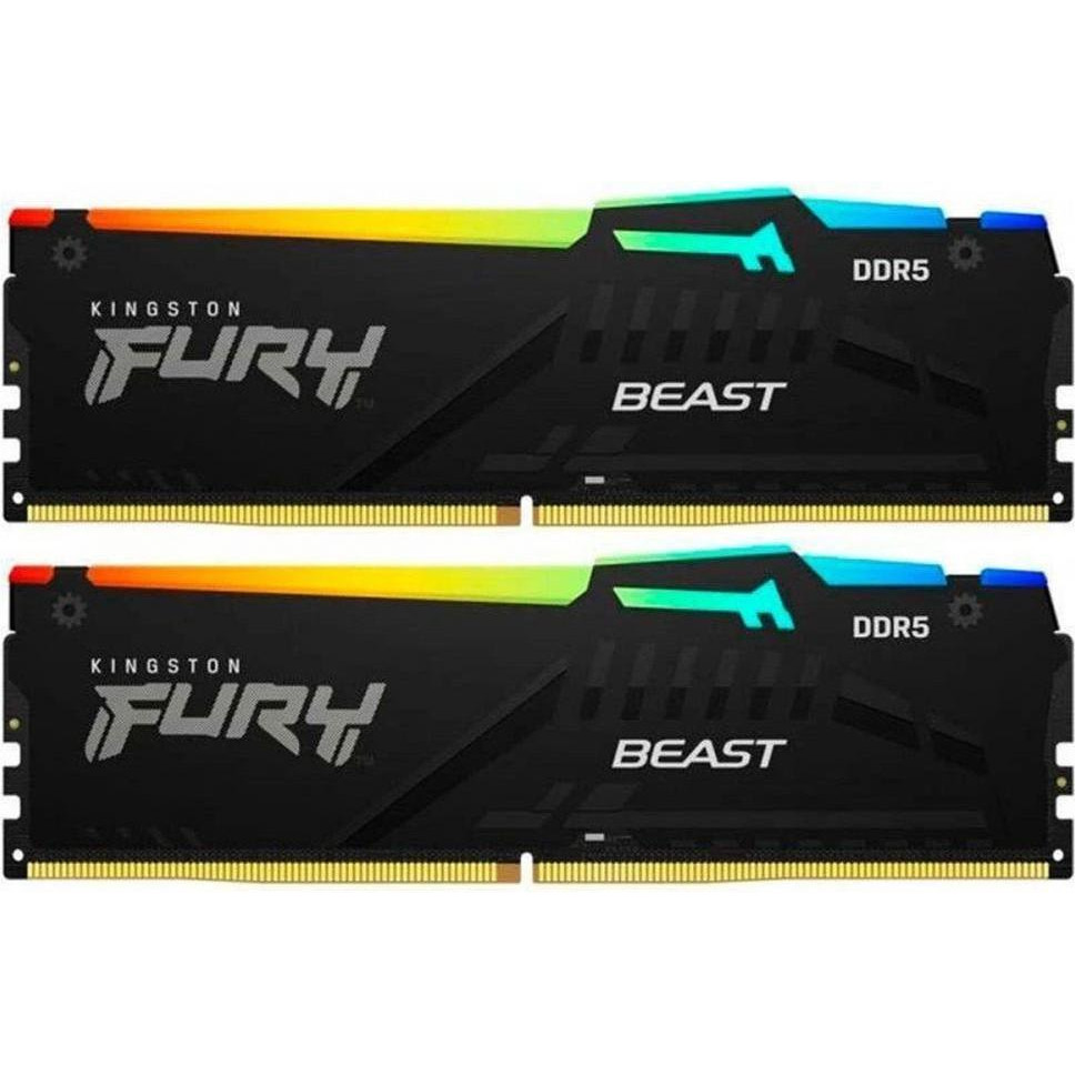 Kingston FURY 16 GB (2x8GB) DDR5 5200 MHz Beast RGB EXPO (KF552C36BBEAK2-16) - зображення 1