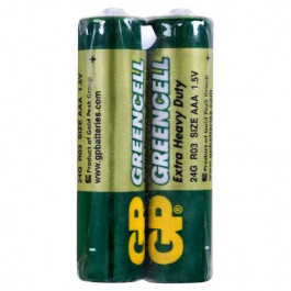   GP Batteries AAA bat Carbon-Zinc 2шт Greencell (GP24G-S2)