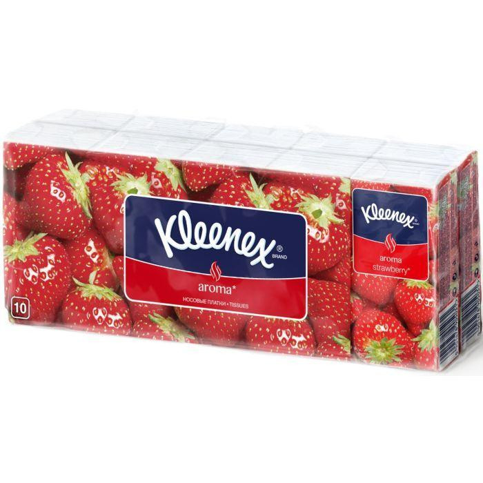 Kleenex Носовые платочки кармашки с ароматом клубники 10 шт. (5029053028323) - зображення 1