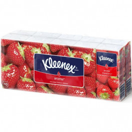   Kleenex Носовые платочки кармашки с ароматом клубники 10 шт. (5029053028323)