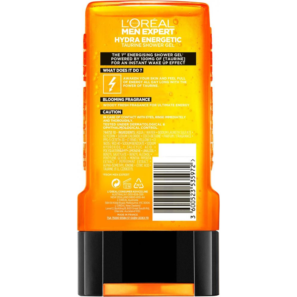 L'Oreal Paris Гель для душа Men Expert Hydra Energetic 300 мл (3600523535972) - зображення 1