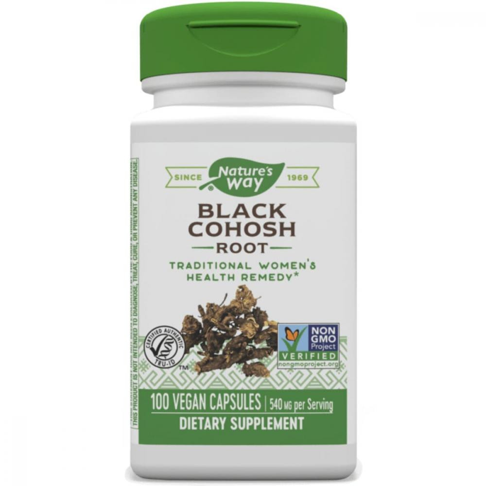 Nature's Way Клопогон (Цимицифуга) (Black Cohosh Root) 540 мг 100 капсул - зображення 1