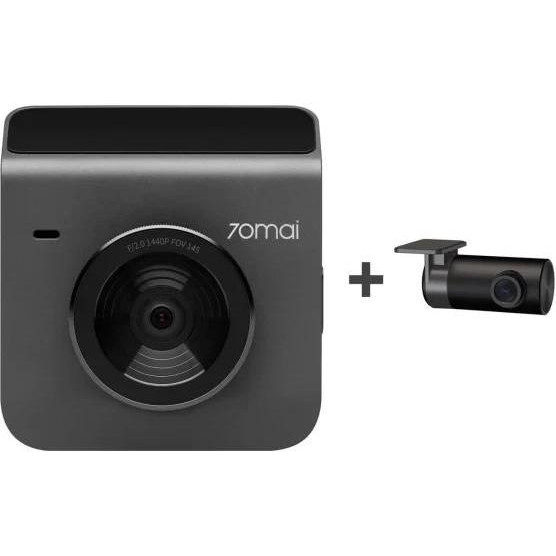 Xiaomi 70mai Dash Cam A400 Gray +Rear Cam RC09 Set (Midrive A400 + RC09) - зображення 1