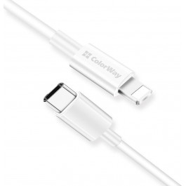   ColorWay Type-C/Apple Lightning PD Fast Charging White 1m (CW-CBPDCL032-WH)