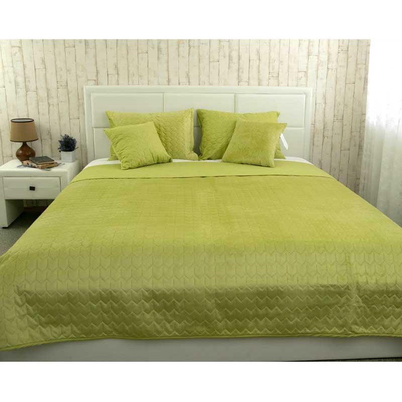 Руно Покрывало двухстороннее  VeLour Зеленое 150х220 см (360.55_Green banana) - зображення 1