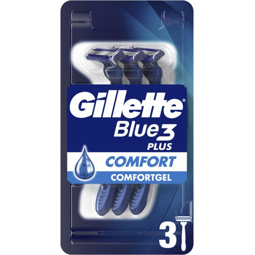 Gillette Набор одноразовых станков для бритья 3шт  Sensor 3 Comfort 7702018489619 - зображення 1