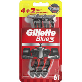   Gillette Бритвенные станки одноразовые  BLUE 3 Red 5+1 шт.