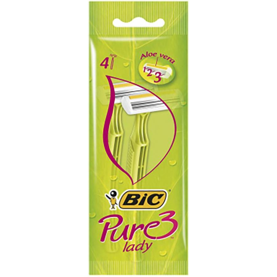 BIC Pure 3 Lady Набор бритв без сменных картриджей 4 шт. (3086126726984) - зображення 1