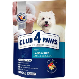   Клуб 4 Лапи Premium Adult Small Breeds Lamb & Rice 0,9 кг (909597)