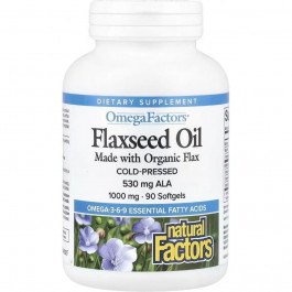   Natural Factors OmegaFactors Flaxseed Oil 1000 мг 90 гелевих капсул