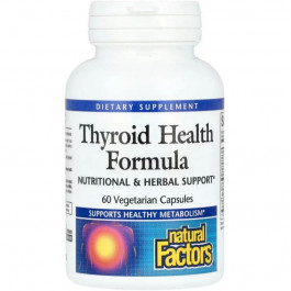   Natural Factors Thyroid Health Formula для здоров'я щитовидної залози 60 вегетаріанських капсул