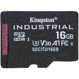   Kingston 16 GB microSDHC UHS-I (U3) V30 A1 Industrial (SDCIT2/16GBSP)