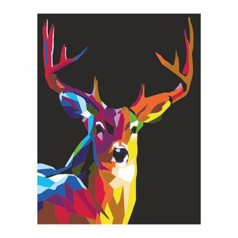 ROSA Картина за номерами  Rainbow deer 35x45 см (N0001351) - зображення 1