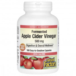   Natural Factors Уксус яблочный (Apple Cider Vinegar) 500 мг 180 капсул