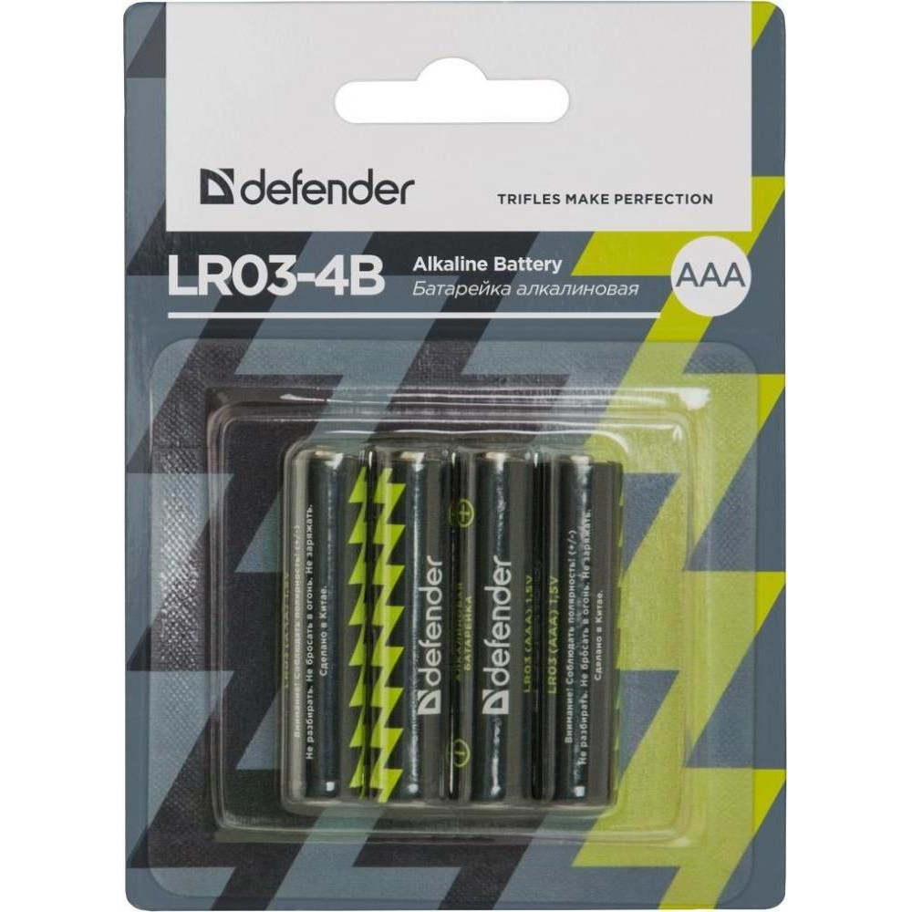 Defender AAA bat Alkaline 4шт (56002) - зображення 1