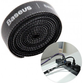   Baseus COLOURFUL CIRCLE VELCRO STRAP 1m Black (ACMGT-E01)