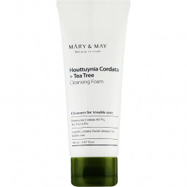   MARY & MAY Очищувальна пінка для проблемної шкіри  Houttuynia Cordata+Tea Tree Cleansing Foam, 150 мл