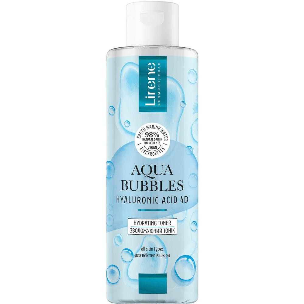 Lirene Зволожуючий тонік для обличчя  Aqua Bubbles 200 мл (5900717769618) - зображення 1