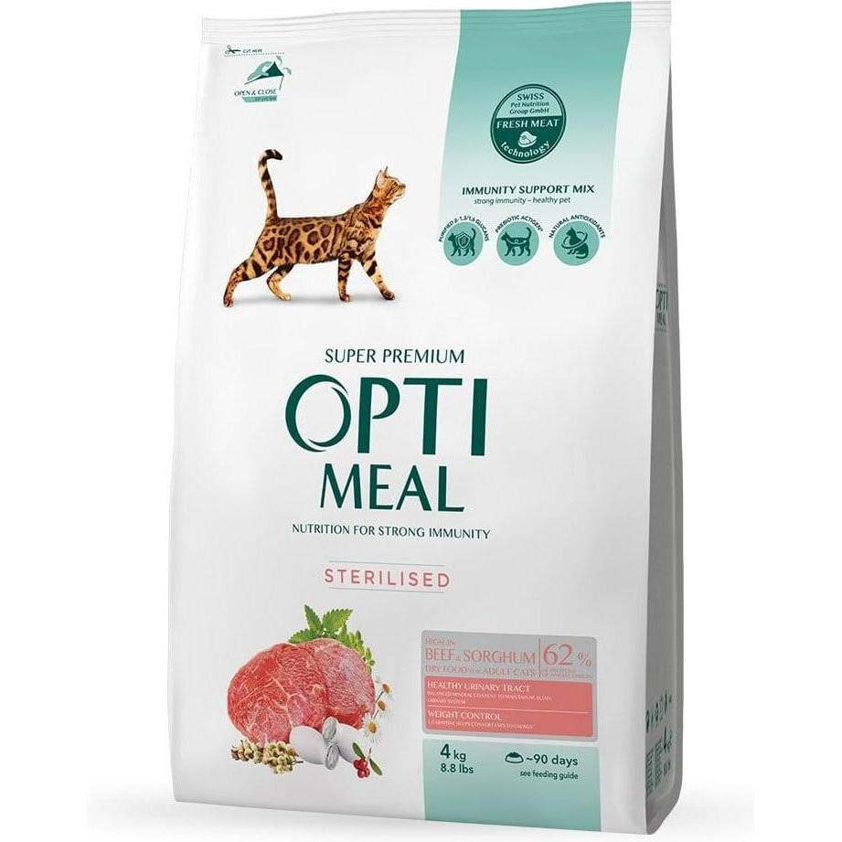 Optimeal Sterilised Beef & Sorghum 4 кг (4820215364348) - зображення 1