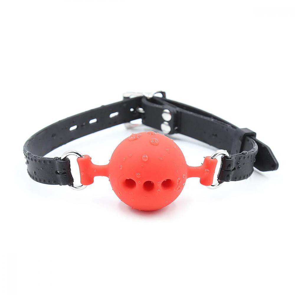 DS Fetish Кляп DS Fetish Mouth silicone gag L black/red (222001096) - зображення 1