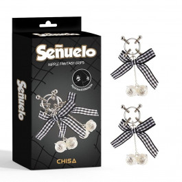   Chisa Novelties Затискачі на соски з бантиком та дзвіночком Senuelo (87832 /CN-732487832)