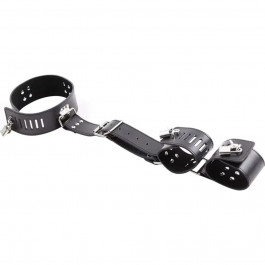   DS Fetish Collar with handscuff black (252400162)