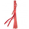 DS Fetish mini leather flogger red (292001097) - зображення 1