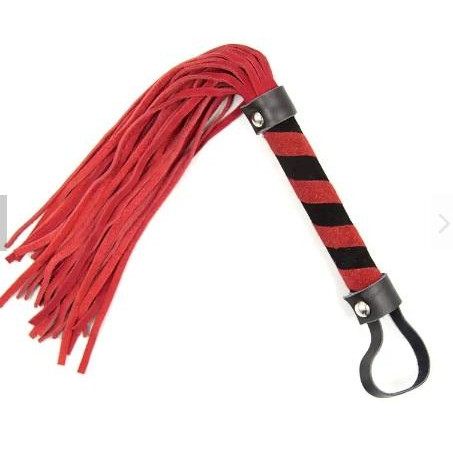 DS Fetish Leather flogger M red (292001043) - зображення 1