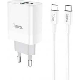   Hoco C80A + USB Type-C to Type-C White