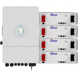   Deye SUN-12K-SG02LP1-EU-AM3-4DE20.48K-LFP 12kW 20.48kWh 4BAT LiFePO4 6000 циклів