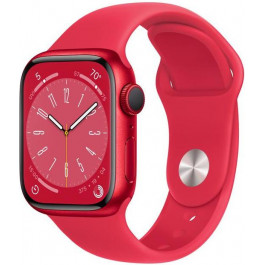   Apple Watch Series 8 GPS + Cellular 45mm PRODUCT RED Aluminum Case w. PRODUCT RED S. Band (MNKA3)