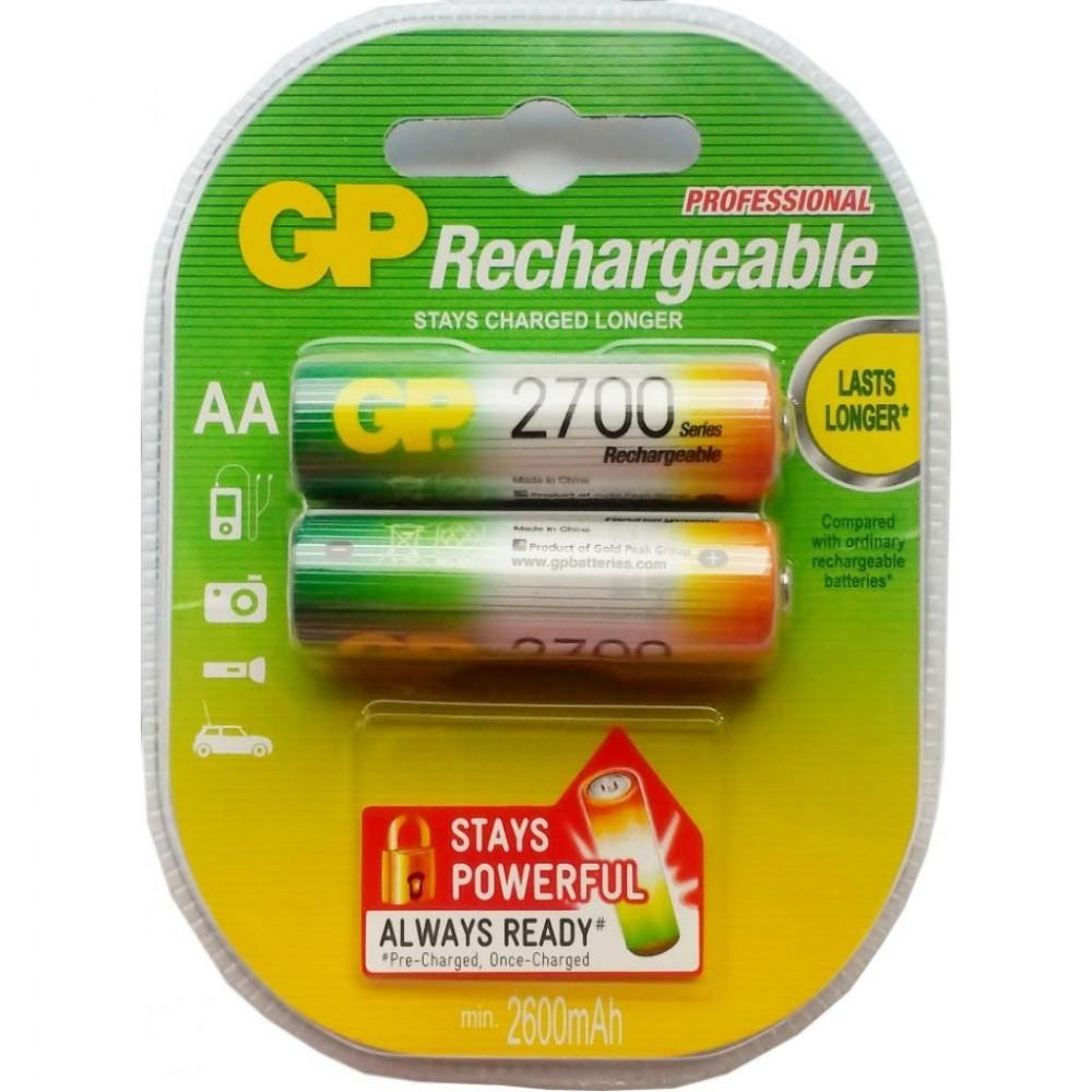 GP Batteries AA 2600mAh NiMh 2шт (GP270AAHC-U2) - зображення 1