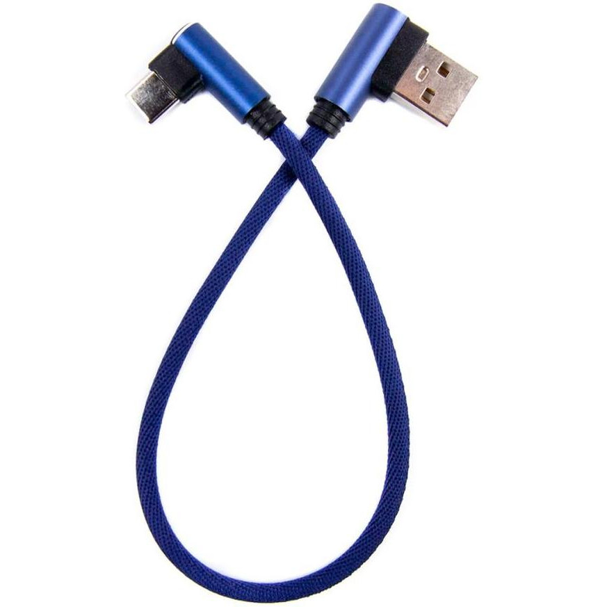 DENGOS USB-USB Type-C 0.25m Blue (NTK-TC-UG-SHRT-SET-BLUE) - зображення 1