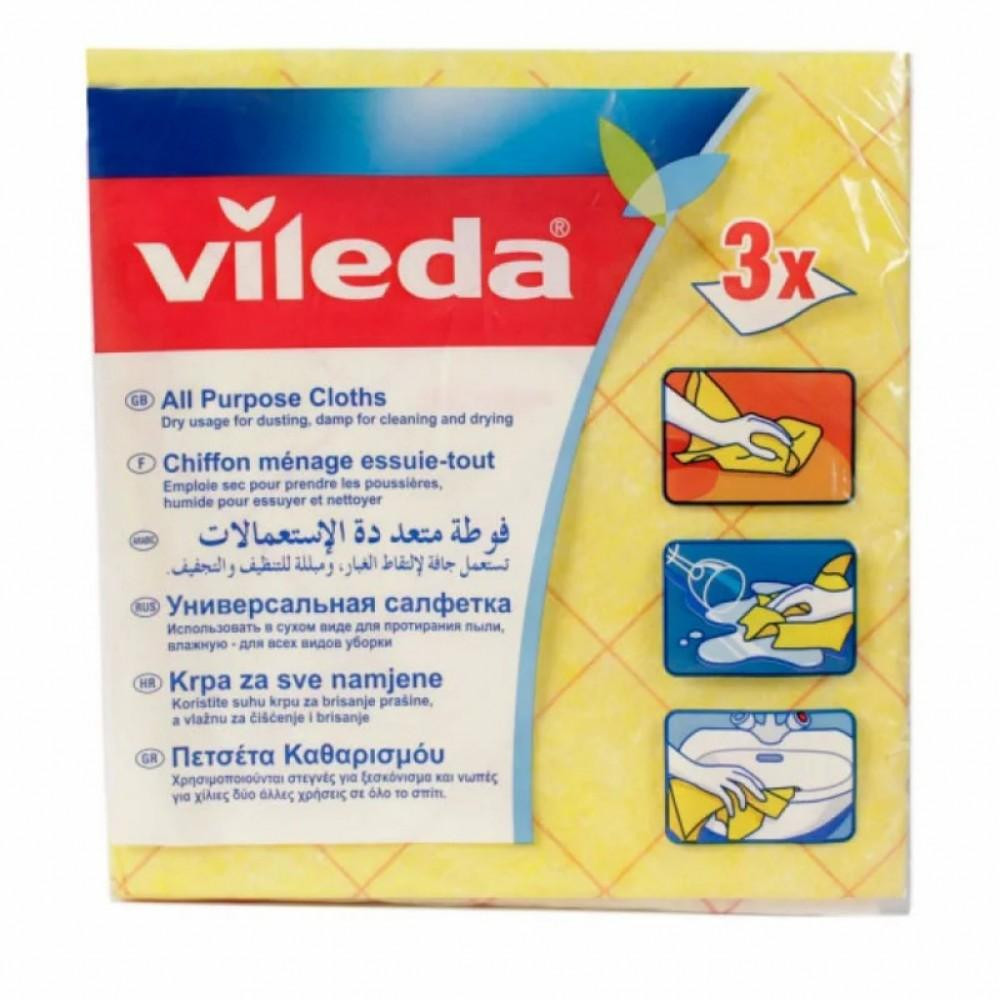 Vileda Салфетки универсальные Allpurpose Cloth 3 шт (4003790025419) - зображення 1