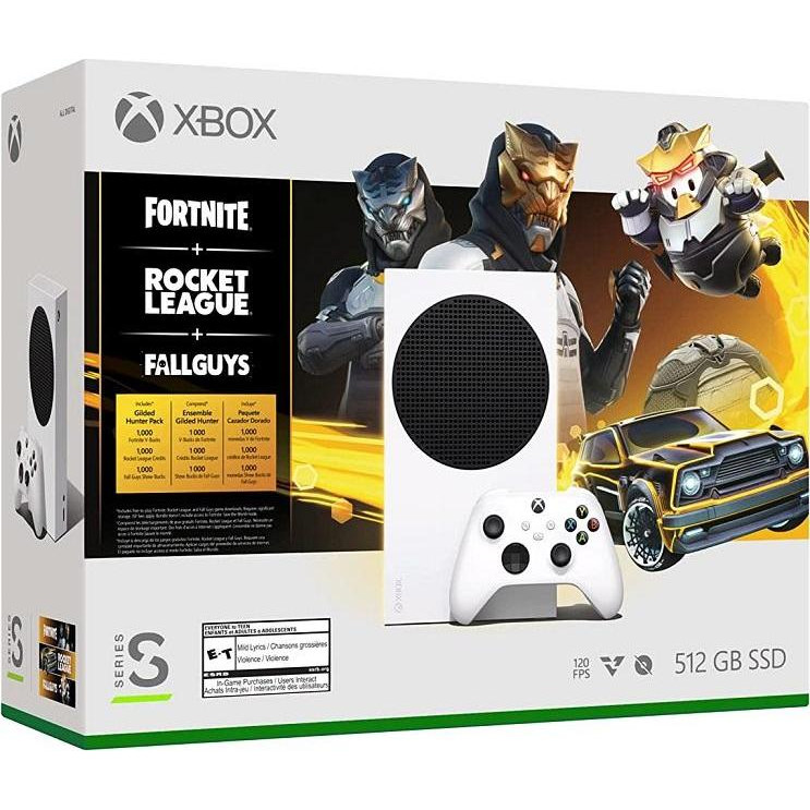 Microsoft Xbox Series S 512 GB + Fortnite + Rocket League + FallGuys - зображення 1